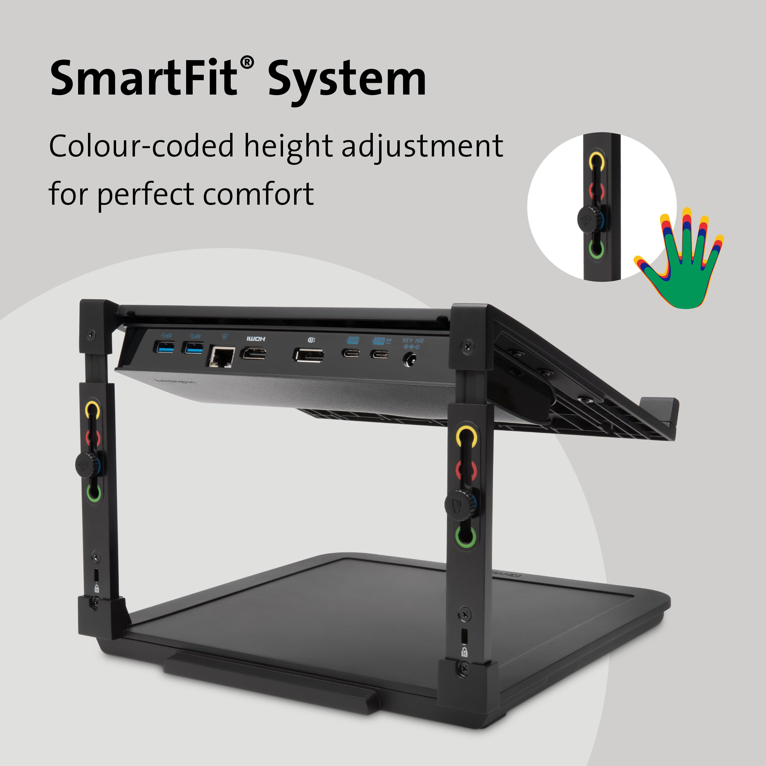 【中古】 Kensington ケンジントン SmartFit Ergonomic Laptop Riser for up to 15.6-Inch Laptops (K52783WW) Amazon.co.jp: Kensington SmartFit Ergonomic Laptop Riser for up to